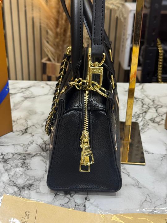 Loui Vuitton OnTheGo East West Bi-color Monogram Handbag With Double Box Packaging (Black-White) (43812)