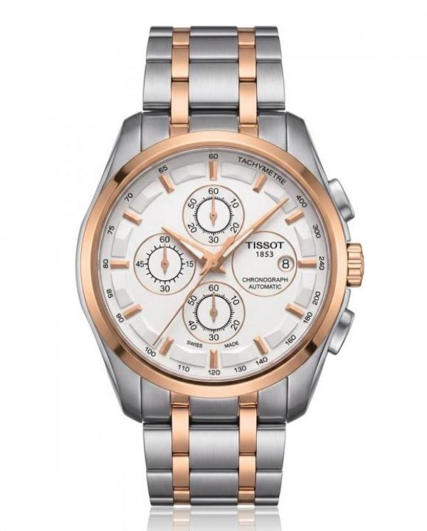 Tissoo_t 1853 Couturier Two Tone Copper white dial