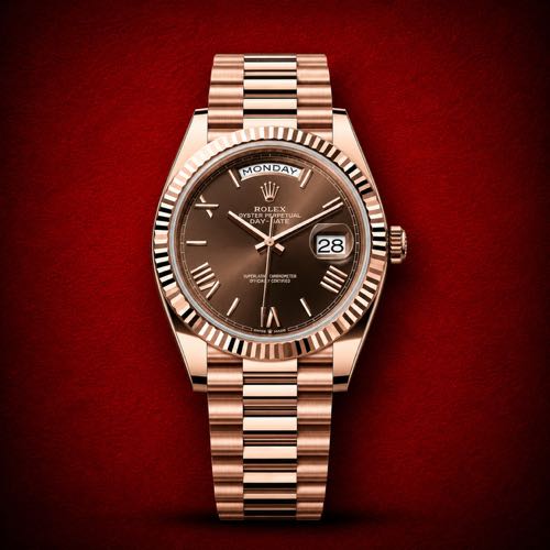 Rolex 36mm Day Date Everosegold Chocolate Dial