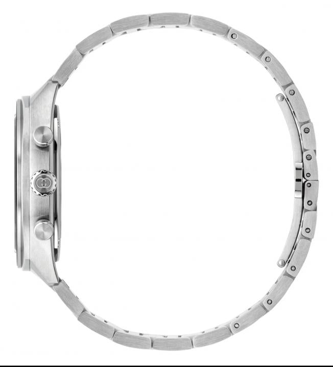 Guccci Interlocking Chronograph Japan Silver Green Dial