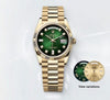 Roleex Oyster Perpetual Day Date Gold Green Diamond