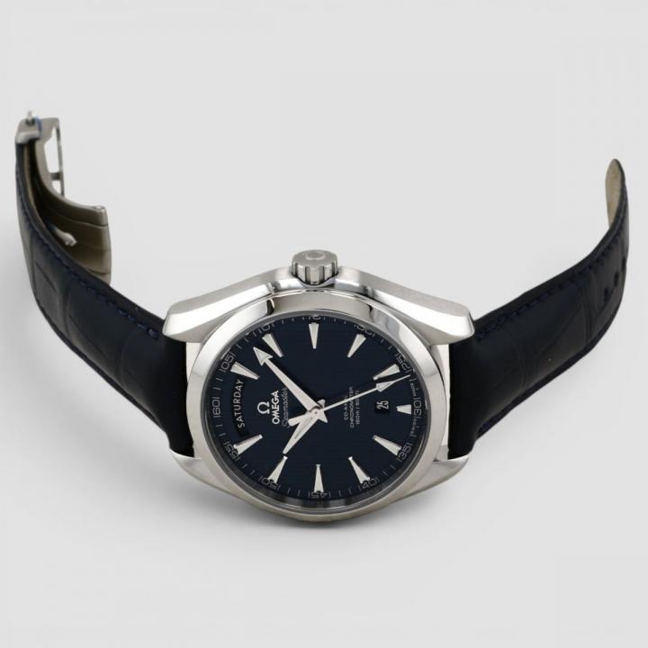 Omegga Seamaster Japan Blue Leather Strap