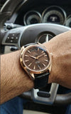 Omegga Seamaster Japan Black Leather Strap Full Copper