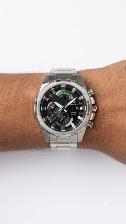 Casio Edifice EFR-540BK-1AVUDF Chronograph Silver Black