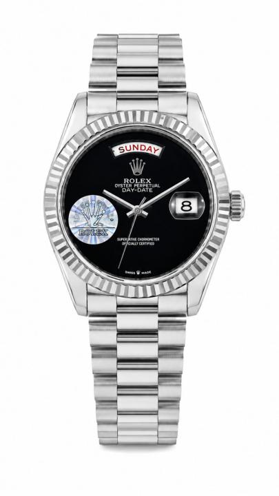 Roleex Day-Date Automatic Silver Black Dial
