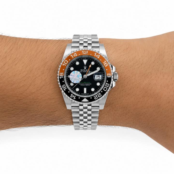 Roleex GMT Master Automatic Silver Black Dial