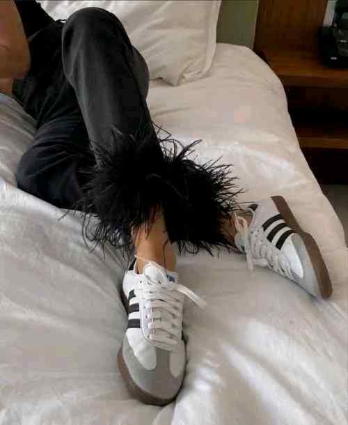 adidaass samba white black for her fix