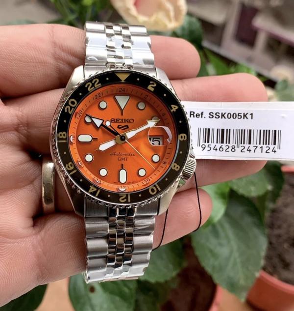 Seiko 5 Sports GMT Thong Orange Limited Edition Men  SSK005K1