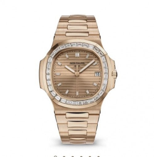 Patek Philippe Nautilus Rose Gold Diamond Bezel
