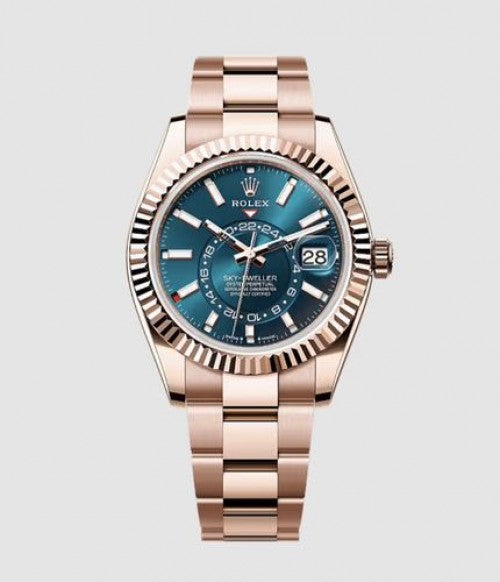 Rolex Sky Dweller Rose Gold Sea Blue