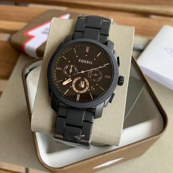 FOSSIIL MACHINE CHRONO BLACK BROWN HQ AT239