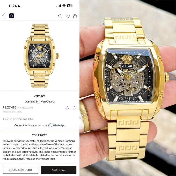 Versace_e Dominus Sktl Men Quartz Automatic Gold black dail