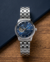 Seiko Presage Cocktail Time Open Heart Automatic silver blue