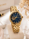 Seiko Presage Cocktail Time Open Heart Automatic gold blue