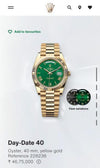 Rolee_x Oyster Perpetual Day Date 40 Battery Gold-Green