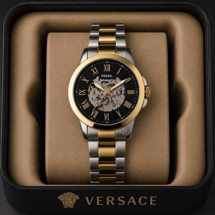 Fossiil Grant Automatic (Back open) AAA Stainless Steel