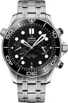 Omegg_a Seamaster Diver 300M Co-Axial Master Chronometer Chronograph silver Black