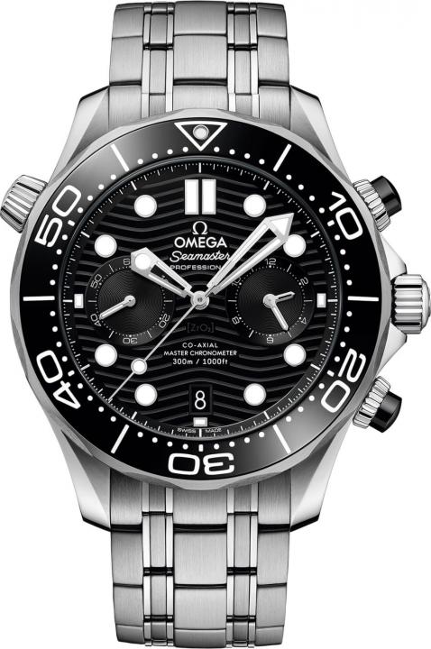 Omegg_a Seamaster Diver 300M Co-Axial Master Chronometer Chronograph silver Black