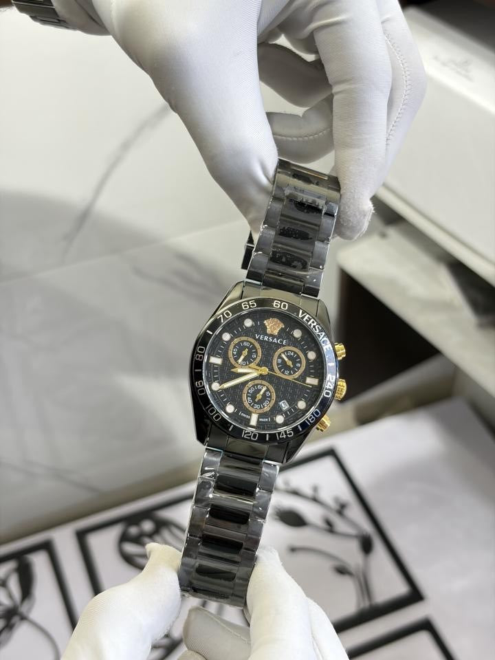 VERSAC CE GRECA MENS CHRONOGRAPH STORE ARTICLE BLACK 956