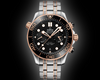 Omegg_a Seamaster Diver 300M Co-Axial Master Chronometer Chronograph 2 ton copper black