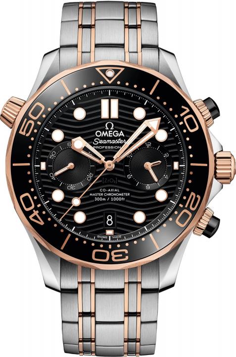Omegg_a Seamaster Diver 300M Co-Axial Master Chronometer Chronograph 2 ton copper black