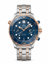 Omegg_a Seamaster Diver 300M Co-Axial Master Chronometer Chronograph 2 ton copper blue