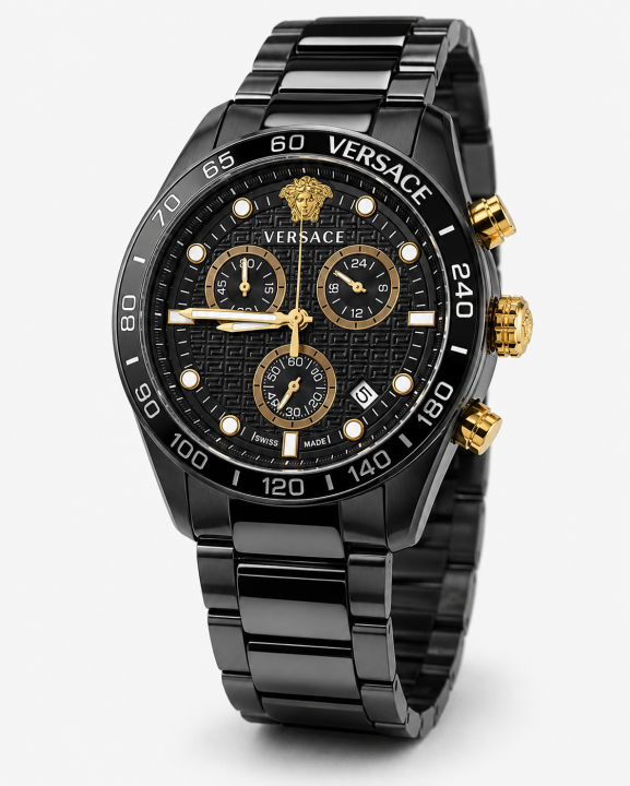 VERSAC CE GRECA MENS CHRONOGRAPH STORE ARTICLE BLACK 956