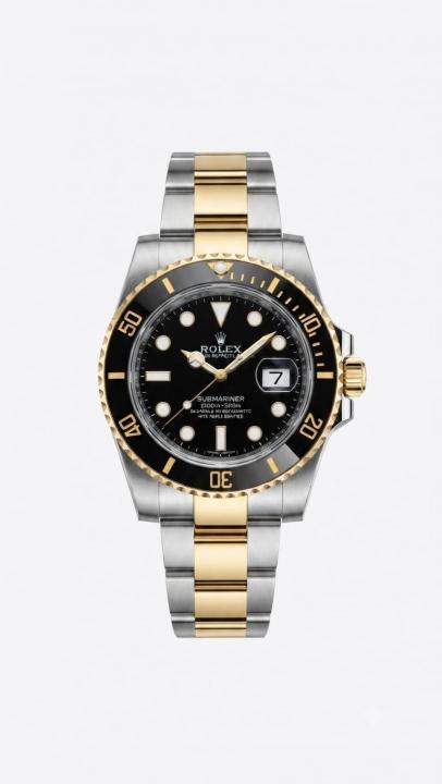 Roleex Submariner Date Two Tone Yellow Black Dial  Gold