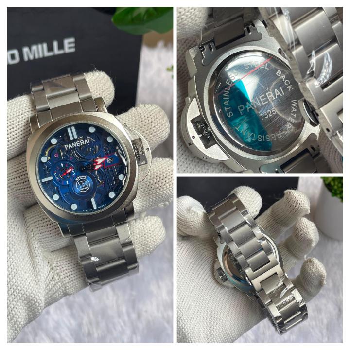 PANERAI LUMINOR MARINA METAL SILVER BLUE DIAL AT398