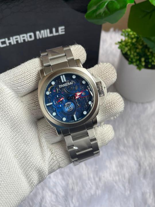 PANERAI LUMINOR MARINA METAL SILVER BLUE DIAL AT398