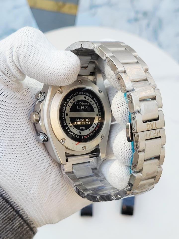 Tagg Heue Carrera CR7 CAL 1887 SILVER BLACK AT374