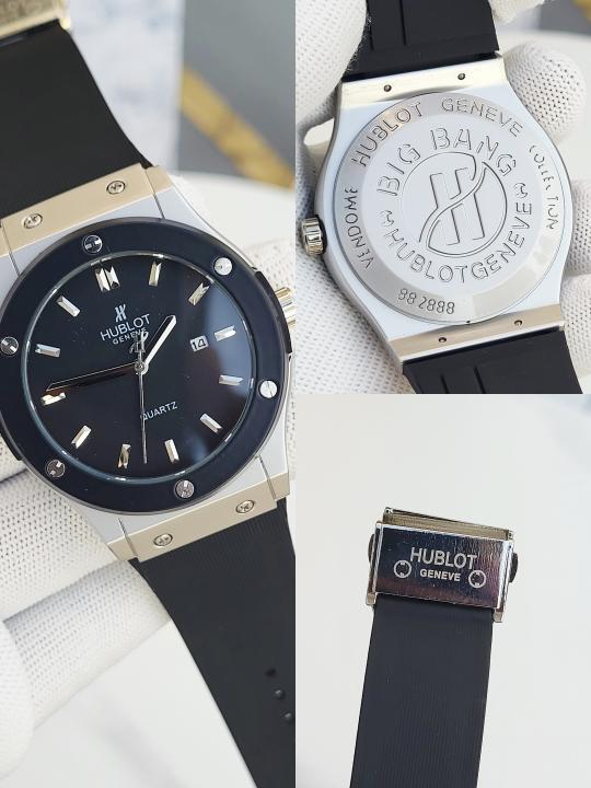 Hublot Classic Fusion Silicon Belt Black SIlver 156
