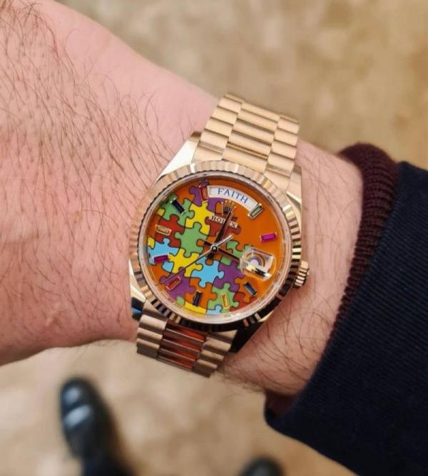 Role Jigshow Puzzle Daydate Automatic Rose Gold