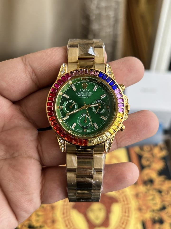 ROLEEX GOLD DIAMOND ALL WORKING PREMIUM WATCH