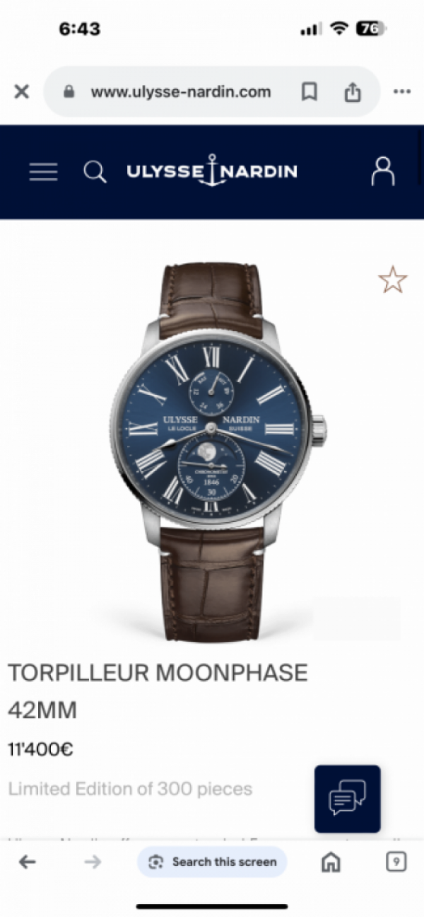 Ulysse Nardin Marine Torpilleur