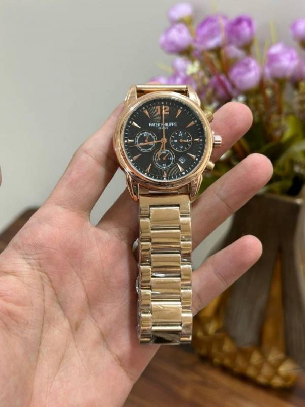 Patek Philipp Rose & Black Dial Chronograph Working