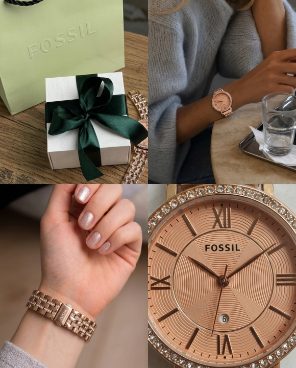 Fossii_l Jacqueline Rose Gold Pink