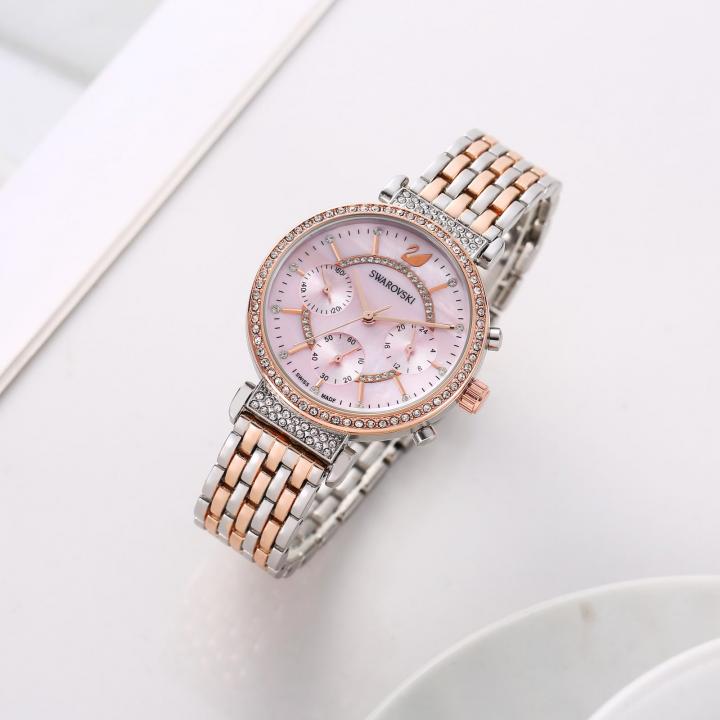 Swarovskk_i Passage Chronograph 2Ton-Copper-Pink
