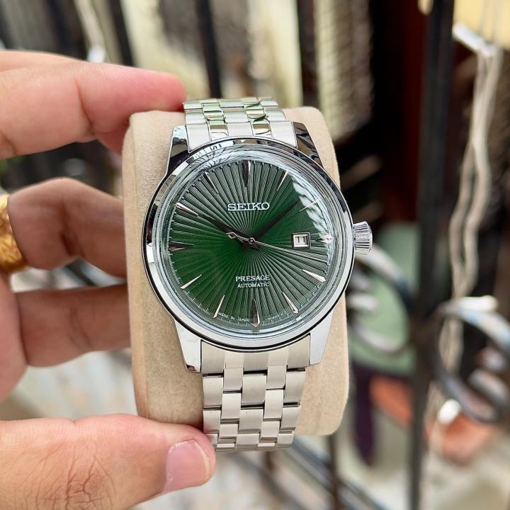Seikk_o Presage Cocktail Time Mockingbird silver green
