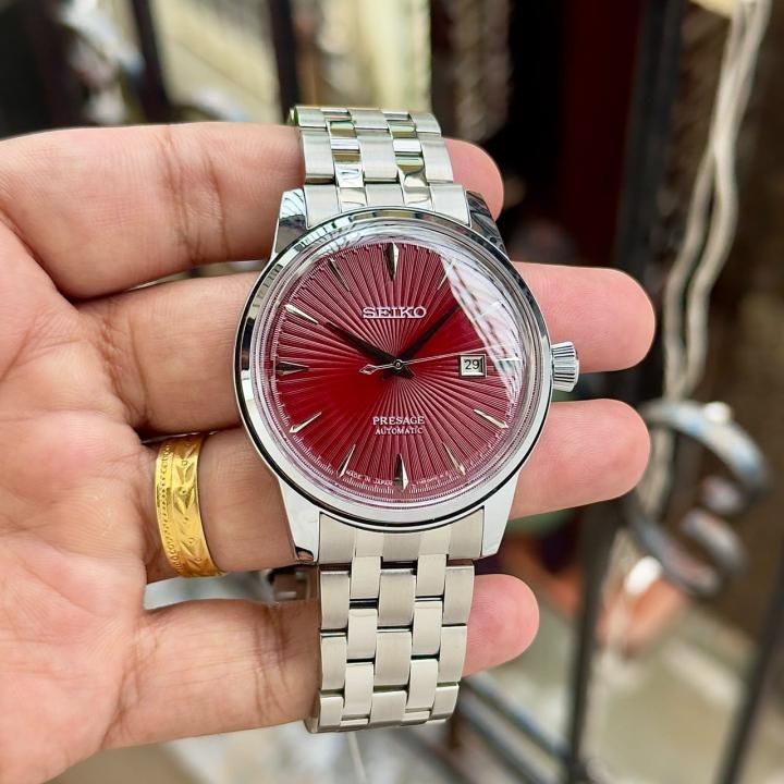 Seikk_o Presage Cocktail Time Mockingbird silver red