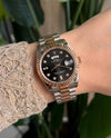 Rolee_x Oyster Perpetual Day Date Diamond 2Ton Copper - Black