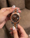 Rolee_x Oyster Perpetual Day Date Diamond 2Ton Copper - Brown