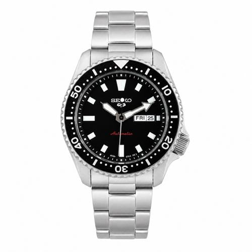 Seiko Sports 5 Silver Black