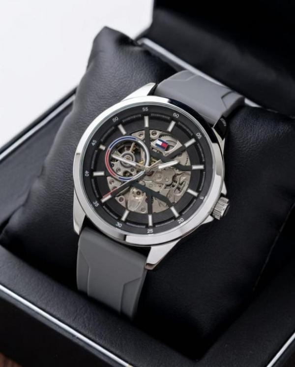 TOMMY HILFIGE SILICON SKELETON GREY SILVER 989