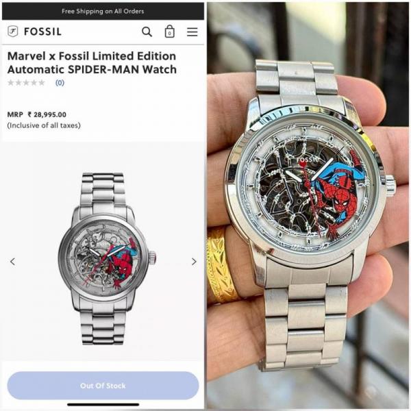Marvel x fossi_il  imited Edition Automatic Spider Man