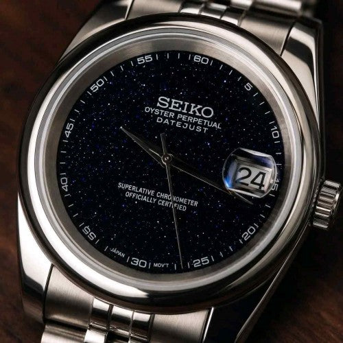 SEIKO BRUST GALAXY BLUE WATCH