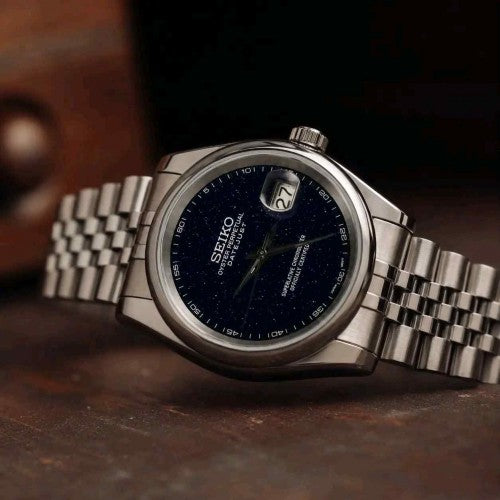 SEIKO BRUST GALAXY BLUE WATCH