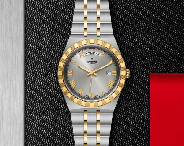 Tudor Royal Automatic 2 ton gold gray Roman ank