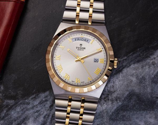 Tudor Royal Automatic 2 ton gold gray Roman ank