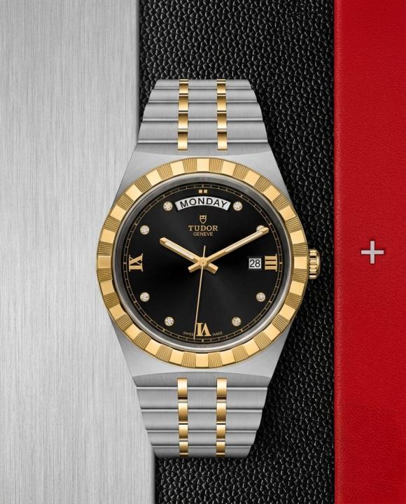 Tudor Royal Automatic 2 ton gold black Diamond